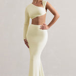 Neomie | Cream Fishtail Maxi Skirt