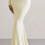 Neomie | Cream Fishtail Maxi Skirt