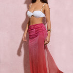 Before Dark | Pink & Orange Ombre Sequin Maxi Skirt