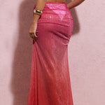 Before Dark | Pink & Orange Ombre Sequin Maxi Skirt