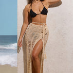 Havana | Sand Crochet Wrap Maxi Skirt