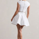 Jardanne | White Lace Skater Mini Skirt