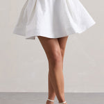 Jardanne | White Lace Skater Mini Skirt