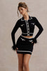 Seine | Black Knit Mini Skirt