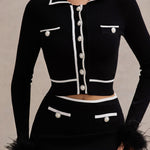 Seine | Black Knit Mini Skirt