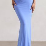 Neve | Blue Gathered Maxi Skirt