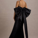 Alize | Black Velvet Split Maxi Skirt